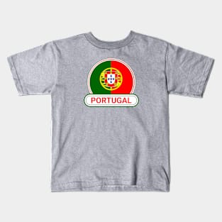 Portugal Country Badge - Portugal Flag Kids T-Shirt